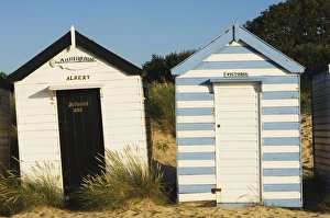 Old beach huts, Southwold, Suffolk, England, United Kingdom, Europe
