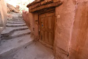 North African Prints: Old Berber houses and narrow streets in a village of Aguerd Oudad, Tafraoute, Morocco