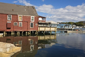 Gloucester Prints: Old Boathouse in Rocky Neck, Gloucester, Cape Ann, Greater Boston Area