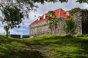 Colonialism Prints: Old British Fort Shirley, Dominica, West Indies, Caribbean, Central America