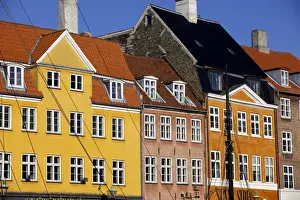 Nyhavn Prints: Old buildings in famous Nyhavn harbour area of Copenhagen, Denmark, Scandinavia, Europe