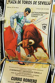 Bull Fighting Prints: Old bull fighting posters for sale at the Bull Ring