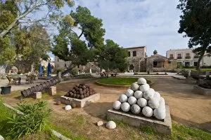 Old cannonballs in the center of Famagusta, Turkish part of Cyprus, Cyprus, Europe
