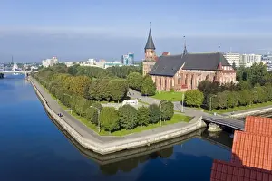 Russian Prints: Old Cathedral on Kants Island, UNESCO World Heritage Site, Kaliningrad (Konigsberg)