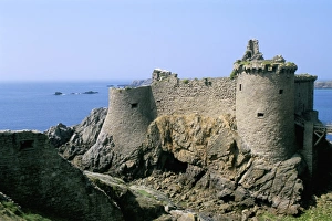 Vendee Prints: The old catle, south coast, Ile d Yeu, Vendee, France, Europe