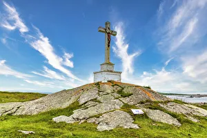 Saint Pierre And Miquelon Prints: Old Christian cross, Ile aux Marins