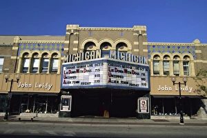 Michigan Prints: Old cinema facade in Ann Arbor