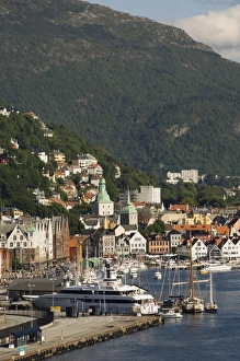 Bergen Prints: Part of the old city and harbour, Bergen, Norway, Scandinavia, Europe