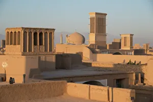 Old City Prints: Old City skyline with bagdirs windtowers, Yazd, Iran, Western Asia