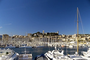 Cote Dazur Prints: Old city and tourist harbour, Cannes, Alpes-Maritimes, Provence, Cote d Azur