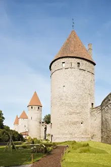 Estonia Prints: The Old City walls, Old Town, UNESCO World Heritage Site, Tallinn, Estonia, Europe