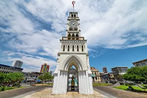 Iquique Prints: Old clocktower in Iquique, Atacama desert, Chile, South America