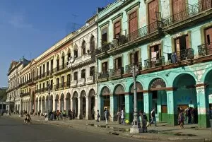 Old colonial houses in the center of Havana, Cuba, West Indies, Caribbean