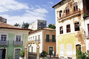 Maranhao Prints: Old colonial houses, Sao Luis, UNESCO World Heritage Site, Maranhao, Brazil