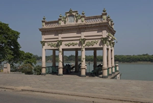 Gazebo Prints: Old Danish pier, Hooghly River, West Bengal, India, Asia