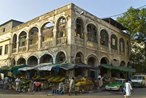 Old des troyed Italian colonial building, Djibouti, Republic of Djibouti, Africa