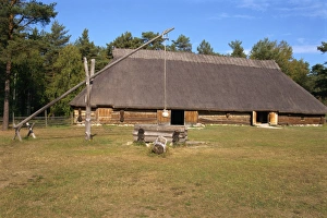 Muhu Prints: Old Estonian building, Muhu, an island to the west of Tallinn, Estonia