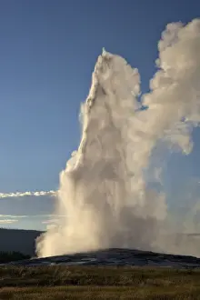 Erupting Prints: Old Faithful Geyser erupting, Yellowstone National Park