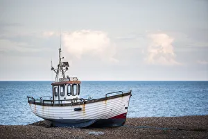 One Object Prints: Old fishing boat on Dungeness Beach, Kent, England, United Kingdom, Europe