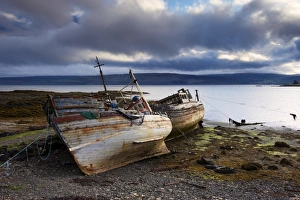 Rusty Prints: Old fishing boats at Salen, Isle of Mull, Inner Hebrides, Scotland, United Kingdom