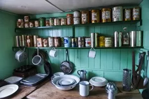 Old food conserves in the Port Lockroy research station, Antarctica, Polar Regions