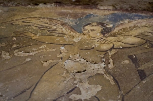 Images Dated 1st November 2009: Old frescoes in the Quseir Amra castle, UNESCO World Heritage Site, Jordan, Middle East