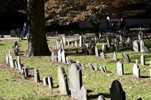 Tomb Stones Prints: Old Granary Burial Ground, Boston, Massachusetts, New England, United States of America