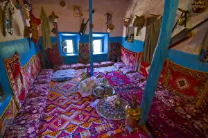 Tafraoute Prints: Old house, now a museum, showing traditional Berber life, Tafraoute, Morocco