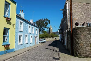 Townscape Prints: Old houses in St. Anne, Alderney, Channel Islands, United Kingdom, Europe