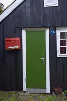 Torshavn Prints: Old houses and turf-roofed buildings in historic Tinganes district, Torshavn