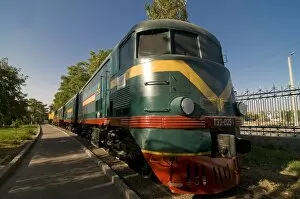 Images Dated 14th August 2009: Front of an old locomotive, Railway Museum, Tashkent, Uzbekistan, Central Asia, Asia