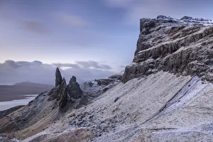 Old Man of Storr and the Storr mountain on the Isle of Skye, Inner Hebrides, Scotland