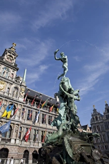 Images Dated 10th May 2008: The old market square, Antwerp, Belgium, Europe