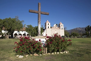 Santa Barbara Prints: Old Mission Santa Barbara (built in 1786)