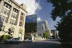 Urban Location Prints: Old and new buildings downtown in the state capital