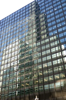 Old and new reflected in buildings, Chicago, Illinois, United States of America