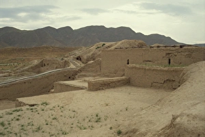 Turkmenistan Prints: Old Nisa, Pathan kingdom capital for two centuries BC, Turkmenia, Central Asia, Asia