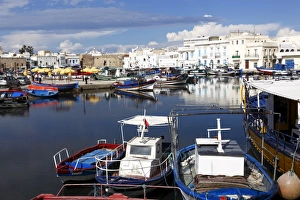 Bizerte Prints: Old Port Canal and fishing boats, Bizerte, Tunisia, North Africa, Africa