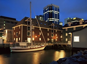 Old port at dusk, Halifax, Nova Scotia, Canada, North America