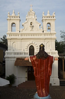 Old Portuguese church in grounds of Fort Tiracol