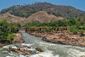 Angola Prints: Old railroad bridge over Cuvo River (Rio Keve)
