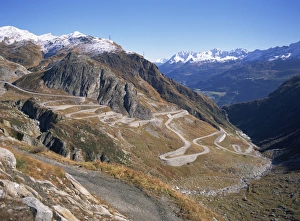 Curve Prints: The old road snaking up the southern side of the St
