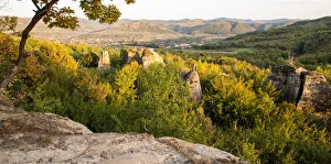 Old rock formations in Gradina Zmeilor National Park, Romania, Europe