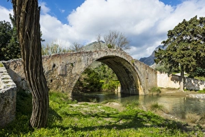 Old Roman bridge, Preveli, Crete, Greek Islands, Greece, Europe
