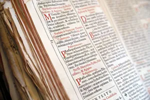 Missal Prints: Old Roman Missal in Latin dating from the 17th century, Haute-Savoie, France, Europe