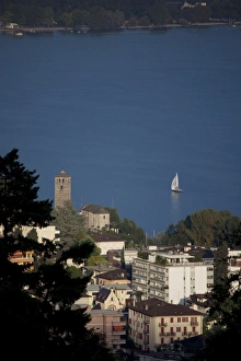 Canton Tessin Prints: Old Romanesque church, Locarno, Lake Maggiore, Canton Tessin, Switzerland, Europe