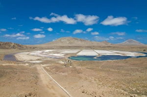 Old salina with salt workings, Pedro Da Sal, Sal, Cape Verde Islands, Africa
