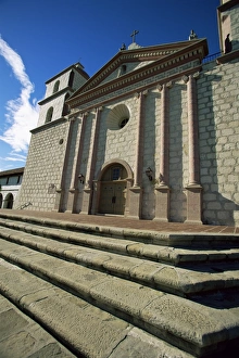 Missions Prints: The old Santa Barbara Mission