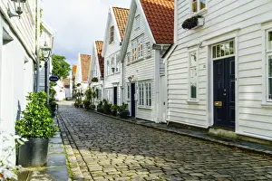 Cottages Prints: Old Stavanger (Gamle Stavanger) comprising about 250 buildings dating from early 18th century