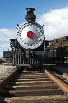 Old steam locomotive at historic Gold Hill train station, outside Virginia City, Nevada, United States of America, North America